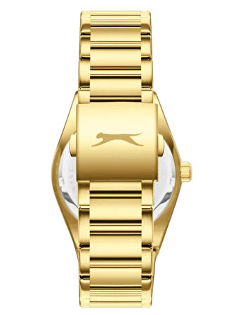 Slazenger SL.09.2555.2.05 Erkek Kol Saati | 41 mm Altın Sarı Oval Kasa, Tarih-Gün Göstergeli, Paslanmaz Çelik
