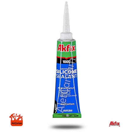 AKFİX 100E  TÜP SİLİKON ŞEFFAF 50 ML