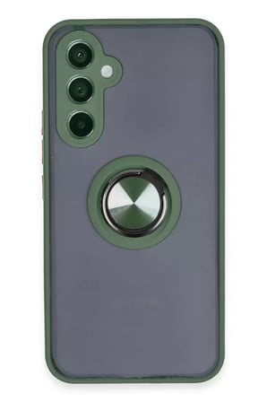 Newface Samsung Galaxy A g Kılıf Montreal Yüzüklü Silikon Kapak - Yeşil