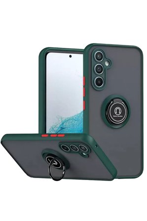 Newface Samsung Galaxy S Fe Montreal Yüzüklü Silikon Kapak - Yeşil