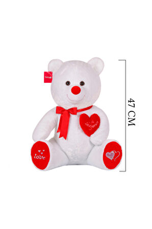 Kalp Tutan Yumoş Ayıcık Sevgiliye Hediyelik Uyku Arkadaşı Büyük Boy