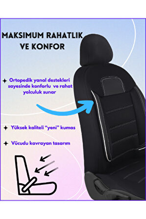 Hyundai İ10 Araçlara Uyumlu Tam Takım Basic B Model Oto Koltuk Kılıfı Seti