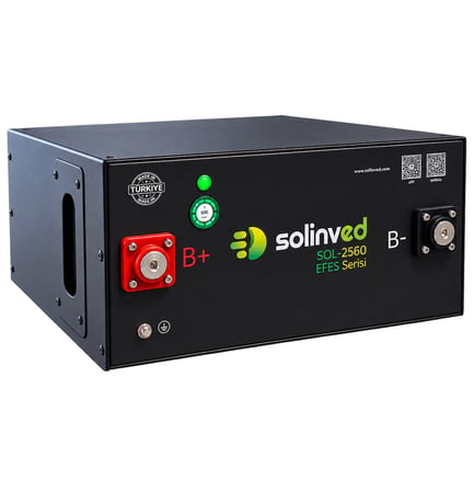 Solinved 25.6 V 100Ah Efes Serisi LiFePO4 Akü