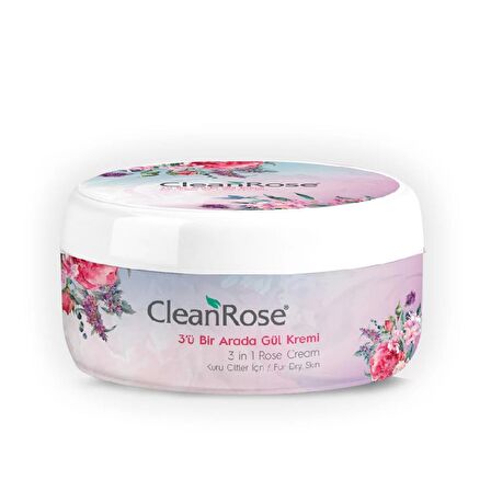 CLEAN ROSE 3'Ü BİR ARADA KURU CİLT KREMİ 125 ML