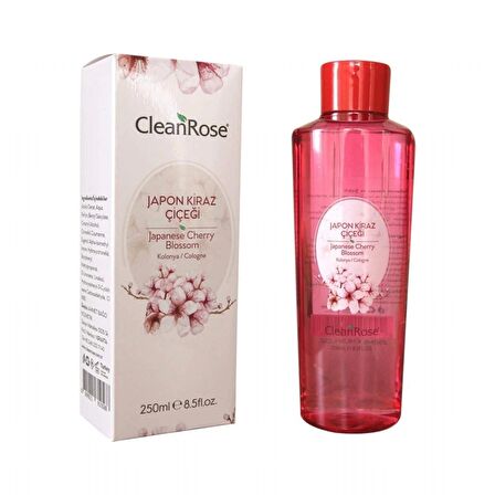 Clean Rose Japon Kiraz Çiçeği 80 Derece Pet Şişe 250 ml Kolonya