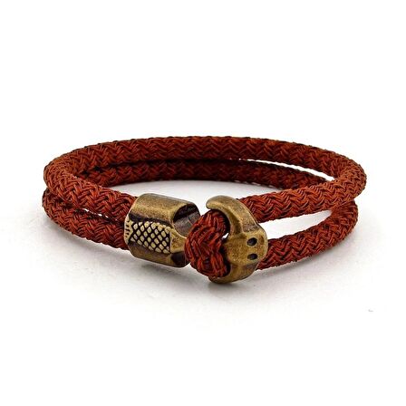 ÖZEL ÖRGÜ KAHVERENGİ ERKEK BİLEKLİK BT134