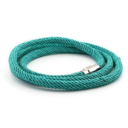3 SIRA SARMA METAL MIKNATIS TURKUAZ ERKEK BİLEKLİK BT348