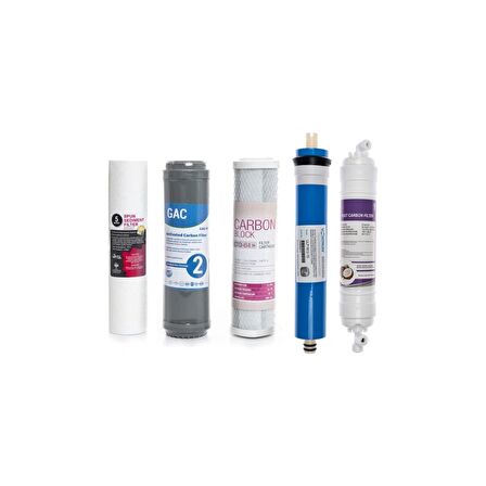 Açık Kasa Su Arıtma Cihazı Uyumlu 5'li Filtre Seti Vontron Membranlı