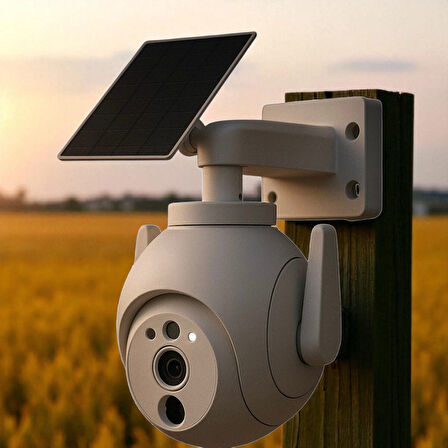 Güneşe Enerjili, Kaliteli Solar Dış Mekan Akıllı Kamera, Arıcı, Çiftçi, Çoban Kamerası, Full HD 3 MP