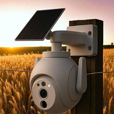Güneşe Enerjili, Kaliteli Solar Dış Mekan Akıllı Kamera, Arıcı, Çiftçi, Çoban Kamerası, Full HD 3 MP