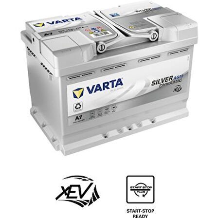 12V 70 Ah Amper 760a CCA Silver Dynamic AGM A7/E39 Akü (2023 üretim)