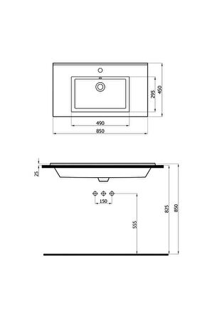 Silver Slim Lavabo 501085 (SLM.L085)