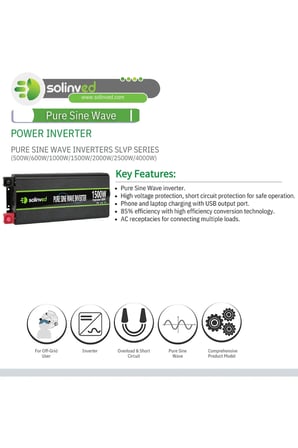 Solinved 12V 2500W Saf Sinüs İnvertör – SLVP2500