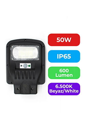 Solinved Solar Güneş Enerjili Sokak Lambası Sokak Armatürü 50w