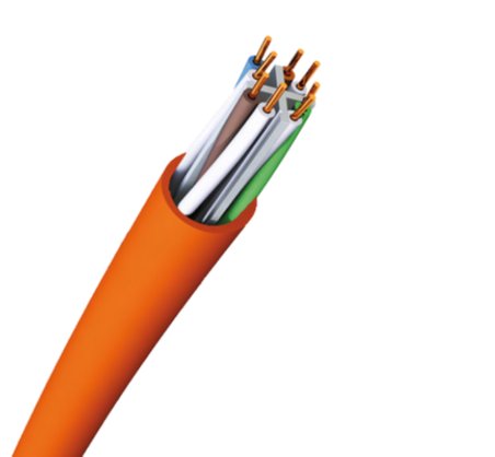Nexans CAT-6 LSOH-UTP 500 NX Data Kablosu Halojen Free 10 Metre Folyosuz,Turuncu 