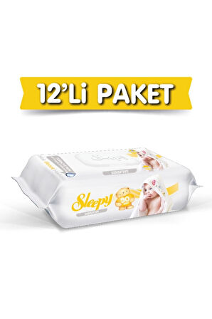 Sleepy Islak Havlu Sensitive 90' Lı Kapaklı X12