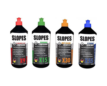 Slopes X9 Extra Kalın X15 İnce Pasta X30 Hare ve X55 Boya Koruma Seti 250 ml