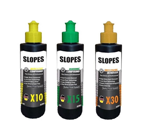 Slopes X10 Kalın X15 İnce Pasta X30 Hare Giderici Seti 1 LT