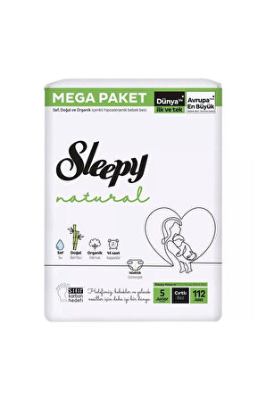 Sleepy Natural 5 Numara Junior 112'li Cırtlı Bez