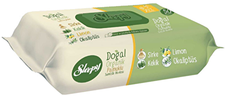 Sleepy Doğal Organik 12 x 50 Yaprak 12 Paket Islak Mendil