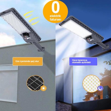 600W Güneş Enerjili Solar Bahçe Çevre  Lambası DLS