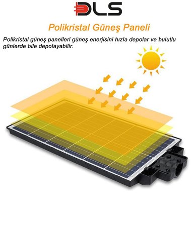 600W Güneş Enerjili Solar Bahçe Çevre  Lambası DLS