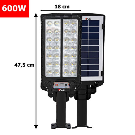 JG600 600 Solar DLS Güneş Enerjili  Bahçe Çevre  Lambası 