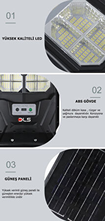 LH400 400 Solar DLS Güneş Enerjili  Bahçe Çevre  Lambası 