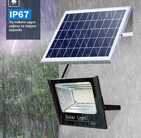 100 Güneş Enerjili Projektör Bahçe Aydınlatma Solar LED DLS