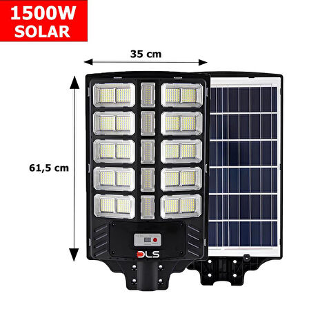 DLS 1500w Solar Güneş Enerjili Profesyonel Led Bahçe Aydınlatması Hareket Sensörlü 780 Ledli