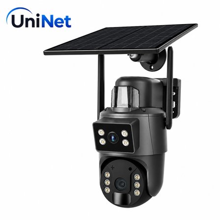 Uninet YS-10Solar 8 MP Güvenlik Kamerası 4G Sim Kartlı Çift Lensli Dış Mekan