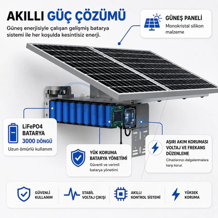 Uninet 4G SIM Kartlı Solar Çift Kameralı Güvenlik Kamerası 8MP 36X Zoom