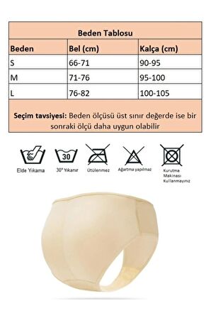 Kadın Ten Popoyu Büyük Gösteren Silikonlu Külot Modatime