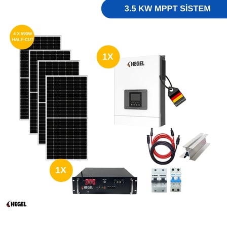 Bağ evi Tiny House & Güneş Enerjisi Paketi - 3,5 KW MPPT LİTYUM AKÜLÜ