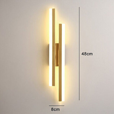 Elektrikle Çalışır, 12 Watt , 3000 Kelvin Gün Işığı Led Aplik, İç Merkan Led Duvar Armatürü -220V