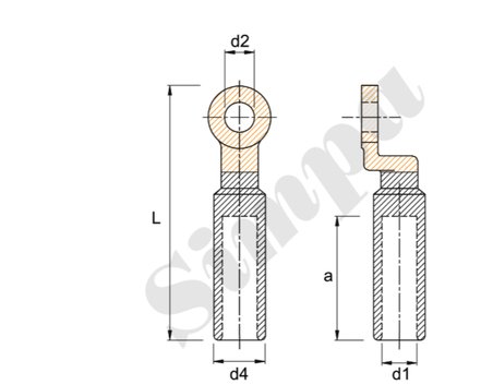 Simpa BKP-D/120-M12/SD Bimetal Kablo Pabucu AL-CU 120mm2 M12 - 15 Adet 