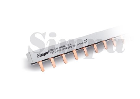 Simpa 3TBE-MT/1,5 Müşterek Bara 1,5mm Erkek 3 Faz 1 Mt - 19 Otomat için - 100A - 5 Adet 