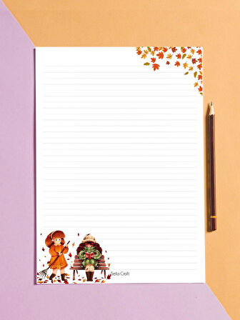 Sonbahar Temalı Notepad 01 Günlük Planlayıcı, Defter, To Do List, Not Defteri, Ajanda