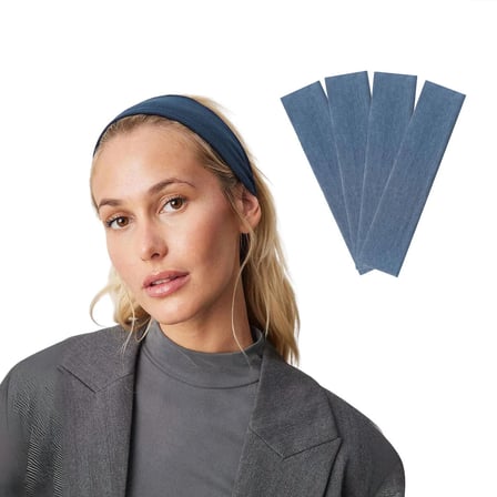 Salvia Dione 4'lü Spor Kadın Erkek Saç Bandı Seti - Elastik Kaymaz İnce Ter Emici Esnek Genç Saç Bandı Bandana - Kadın Makyaj Yüz Yıkama Koşu Fitness Yoga Pilates Bisiklet İçin Saç Bandı Taç - Kadın & Erkek Atletik Egzersiz 4'lü Ter Bandı Seti İndigo