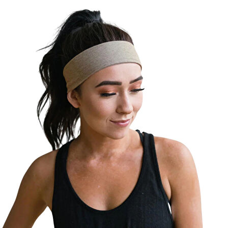 Saç Bandı Spor Kadın Erkek Taç Saç Bantları Pamuk Yazlık İnce Sıkmayan Bandana Kadın Erkek Koşu Fitness Yoga Pilates Bisiklet Saç Bandı Taç Kadın Günlük Moda Yüz Yıkama Makyaj Kakül Perçem Engelleyici Saç Bandı Bandana Headband Hairband Sütlü Kahve