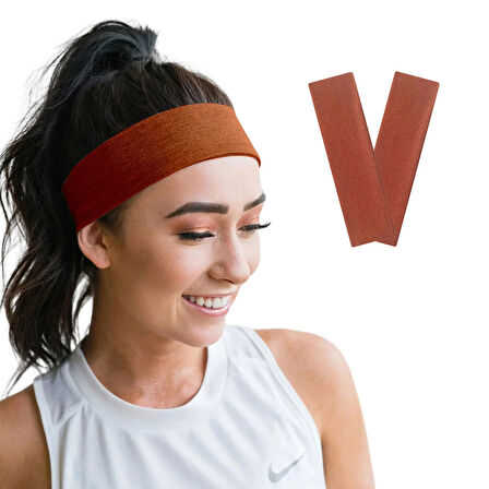 Saç Bandı 2li Spor Kadın Erkek Taç Saç Bantları Pamuk İnce Sıkmayan Bandana Kadın Erkek Koşu Fitness Yoga Pilates Bisiklet Saç Bandı Taç Kadın Günlük Moda Yüz Yıkama Makyaj Kakül Perçem Engelleyici Saç Bandı Bandana Headband Hairband Yanık Turuncu