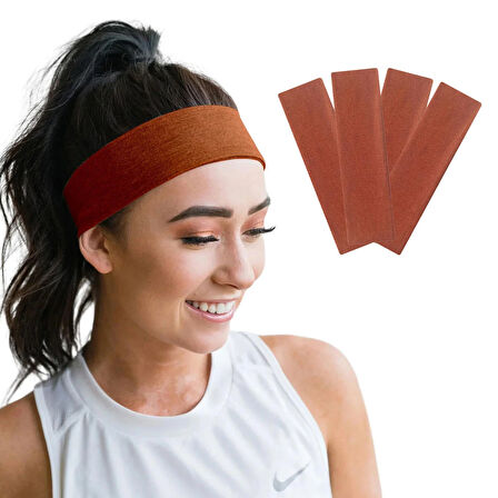 Saç Bandı 4lü Spor Kadın Erkek Taç Saç Bantları Pamuk İnce Sıkmayan Bandana Kadın Erkek Koşu Fitness Yoga Pilates Bisiklet Saç Bandı Taç Kadın Günlük Moda Yüz Yıkama Makyaj Kakül Perçem Engelleyici Saç Bandı Bandana Headband Hairband Yanık Turuncu