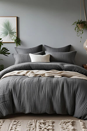 Salvia Dione %100 Organik Pamuk Müslin Yastık Kılıfı Seti 2'li – 50x70 cm | Yumuşak Dokulu, Nefes Alabilen, Antialerjik, Lüks ve Premium Kalite Doğal Pamuklu Yastık Kılıfı Takımı