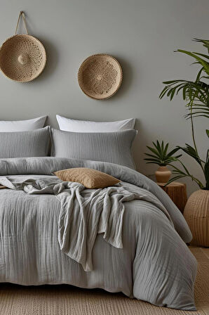 Salvia Dione %100 Organik Pamuk Müslin Yastık Kılıfı Seti 2'li – 50x70 cm | Yumuşak Dokulu, Nefes Alabilen, Antialerjik, Lüks ve Premium Kalite Doğal Pamuklu Yastık Kılıfı Takımı
