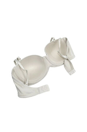 Bonnie Kadın Micro Kaplı Straplez Desteksiz Sütyen Ekru 7035