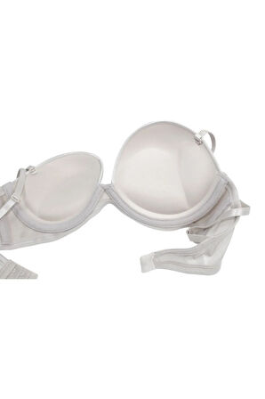 Kadın Sihirli Çift Dolgulu Straplez Sütyen Ten