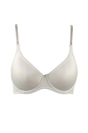 Kadın Soft Kaplı Desteksiz Kulaklı Sütyen Ekru