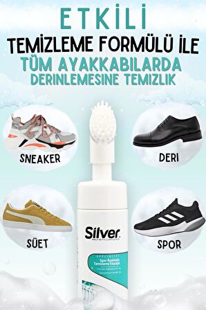 Fırçalı Spor Ayakkabı Bakım Temizleme Köpüğü Güçlendirilmiş Formül 150 ML