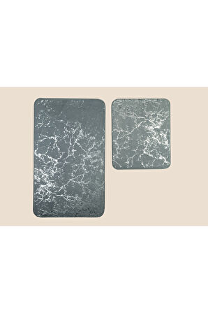 Suadiye, Tavşan Tüyü Yumuşacık,Kaymaz Taban, Emici 2'li Süper Lüks Simli Banyo Paspası