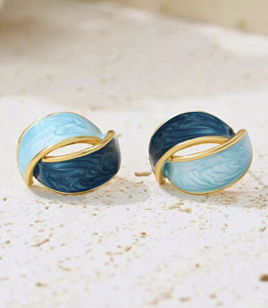 Çift Renkli Döngü Minimal Küpeler